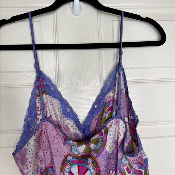 Nick & Nora Asian Dragon Silk Nightgown Nightie Slip Dress Plus Size XXL Cozy - Picture 6 of 12